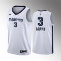 Memphis Grizzlies #3 Jake LaRavia 75th Anniversary Statement Edition White Stitched Basketball Jersey