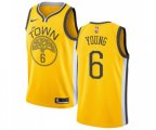 Golden State Warriors #6 Nick Young Yellow Swingman Jersey - Earned Edition