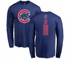 MLB Nike Chicago Cubs #3 David Ross Royal Blue Backer Long Sleeve T-Shirt