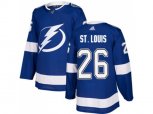 Tampa Bay Lightning #26 Martin St. Louis Blue Home Authentic Stitched NHL Jers