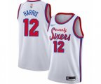 Philadelphia 76ers #12 Tobias Harris Swingman White Hardwood Classics Basketball Jersey