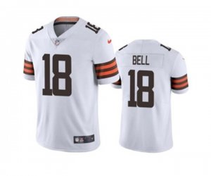 Cleveland Browns #18 David Bell White Vapor Untouchable Limited Stitched Jersey