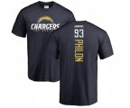 Los Angeles Chargers #93 Darius Philon Navy Blue Backer T-Shirt