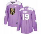 Vegas Golden Knights #19 Reilly Smith Authentic Purple Fights Cancer Practice NHL Jersey
