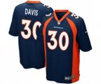 Denver Broncos #30 Terrell Davis Game Navy Blue Alternate Football Jersey