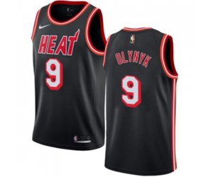 Miami Heat #9 Kelly Olynyk Authentic Black Black Fashion Hardwood Classics Basketball Jersey