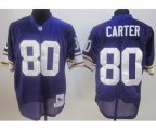 Minnesota Vikings #80 Cris Carter Purple Throwback Jersey