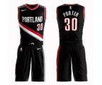 Portland Trail Blazers #30 Terry Porter Swingman Black Basketball Suit Jersey - Icon Edition