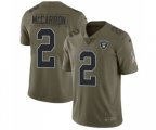 Oakland Raiders #2 AJ McCarron Limited Olive 2017 Salute to Service Football Jersey