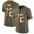 New York Giants #72 Kerry Wynn Limited Olive Gold 2017 Salute to Service NFL Jersey