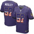 Baltimore Ravens #57 C.J. Mosley Elite Purple Home USA Flag Fashion NFL Jersey