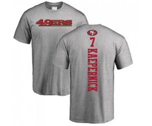 San Francisco 49ers #7 Colin Kaepernick Ash Backer T-Shirt