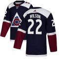 Colorado Avalanche #22 Colin Wilson Authentic Navy Blue Alternate NHL Jersey