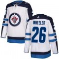 Winnipeg Jets #26 Blake Wheeler White Road Authentic Stitched NHL Jersey