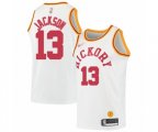 Indiana Pacers #13 Mark Jackson Authentic White Hardwood Classics Basketball Jersey