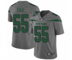 New York Jets #55 Ryan Kalil Limited Gray Inverted Legend Football Jersey