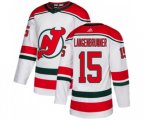 New Jersey Devils #15 Jamie Langenbrunner Premier White Alternate Hockey Jersey