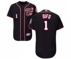 Washington Nationals #1 Wilmer Difo Navy Blue Alternate Flex Base Authentic Collection Baseball Jersey