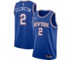 New York Knicks #2 Wayne Ellington Swingman Blue Basketball Jersey - Statement Edition