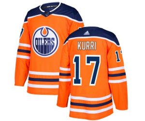 Edmonton Oilers #17 Jari Kurri Premier Orange Home NHL Jersey