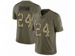Oakland Raiders #24 Willie Brown Limited Olive Camo 2017 Salute to Service NFL Jersey