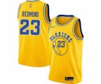 Golden State Warriors #23 Mitch Richmond Authentic Gold Hardwood Classics Basketball Jersey
