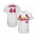 St. Louis Cardinals #44 Junior Fernandez White Home Flex Base Authentic Collection Baseball Player Jersey