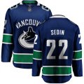 Vancouver Canucks #22 Daniel Sedin Fanatics Branded Blue Home Breakaway NHL Jersey