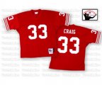 San Francisco 49ers #33 Roger Craig Authentic Red Team Color Throwback Football Jersey