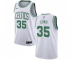 Boston Celtics #35 Reggie Lewis Authentic White Basketball Jersey - Association Edition