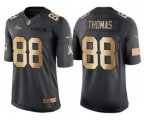 Denver Broncos #88 Demaryius Thomas Anthracite 2016 Christmas Gold NFL Limited Salute to Service Jersey