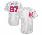 New York Yankees Albert Abreu Authentic White 2016 Mother's Day Fashion Flex Base Baseball Player Jersey