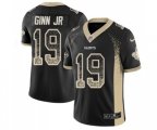 New Orleans Saints #19 Ted Ginn Jr Limited Black Rush Drift Fashion Football Jersey