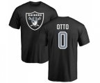 Oakland Raiders #00 Jim Otto Black Name & Number Logo T-Shirt