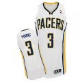 Indiana Pacers #3 Joe Young Authentic White Home NBA Jersey
