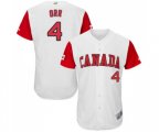Canada Baseball #4 Pete Orr White 2017 World Baseball Classic Authentic Team Jersey