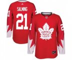 Toronto Maple Leafs #21 Borje Salming Authentic Red Alternate NHL Jersey