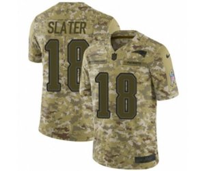 New England Patriots #18 Matthew Slater Limited Camo 2018 Salute to Service NFL Jersey