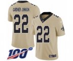 New Orleans Saints #22 Chauncey Gardner-Johnson Limited Gold Inverted Legend 100th Season Football Jersey