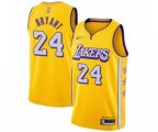 Los Angeles Lakers #24 Kobe Bryant Swingman Gold 2019-20 City Edition Basketball Jersey