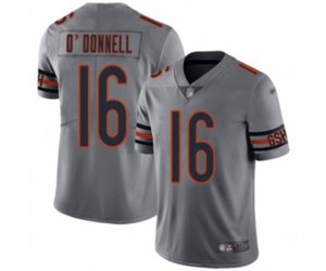 Chicago Bears #16 Pat O\'Donnell Limited Silver Inverted Legend Football Jersey