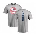 New York Yankees #15 Thurman Munson Ash Backer T-Shirt