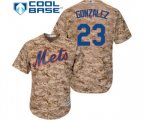 New York Mets #23 Adrian Gonzalez Authentic Camo Alternate Cool Base Baseball Jersey