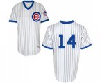 Chicago Cubs #14 Ernie Banks Authentic White 1988 Turn Back The Clock Baseball Jersey