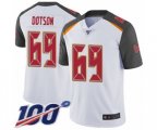 Tampa Bay Buccaneers #69 Demar Dotson White Vapor Untouchable Limited Player 100th Season Football Jersey