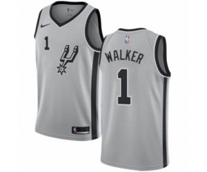 San Antonio Spurs #1 Lonnie Walker Swingman Silver NBA Jersey Statement Edition