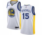 Golden State Warriors #15 Latrell Sprewell Swingman White Home Basketball Jersey - Association Edition