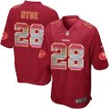 San Francisco 49ers #28 Carlos Hyde Limited Red Strobe NFL Jersey