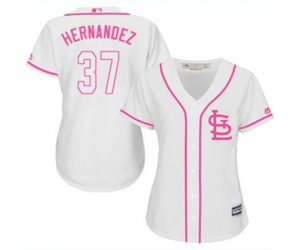 Women\'s St. Louis Cardinals #37 Keith Hernandez Replica White Fashion Cool Base Baseball Jersey