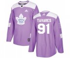 Toronto Maple Leafs #91 John Tavares Authentic Purple Fights Cancer Practice NHL Jersey